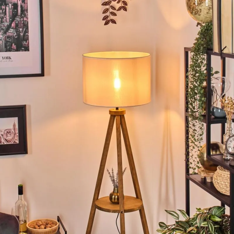 Lampes En Tissu-hofstein Bassagoda Lampadaire Écru, 1 lumière