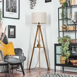 Lampes En Tissu-hofstein Bassagoda Lampadaire Écru, 1 lumière