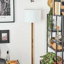 Lampes En Tissu-hofstein Bassagoda Lampadaire Écru, Noir, 1 lumière