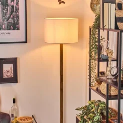 Lampes En Tissu-hofstein Bassagoda Lampadaire Écru, Noir, 1 lumière