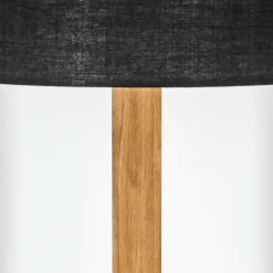 Lampes En Tissu-hofstein Bassagoda Lampadaire Écru, Noir, 1 lumière