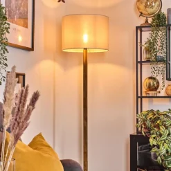 Lampes En Tissu-hofstein Bassagoda Lampadaire Écru, Noir, 1 lumière