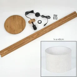 Lampes En Tissu-hofstein Bassagoda Lampadaire Écru, 1 lumière