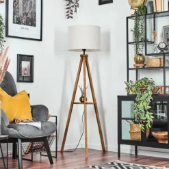 Lampes En Tissu-hofstein Bassagoda Lampadaire Écru, 1 lumière