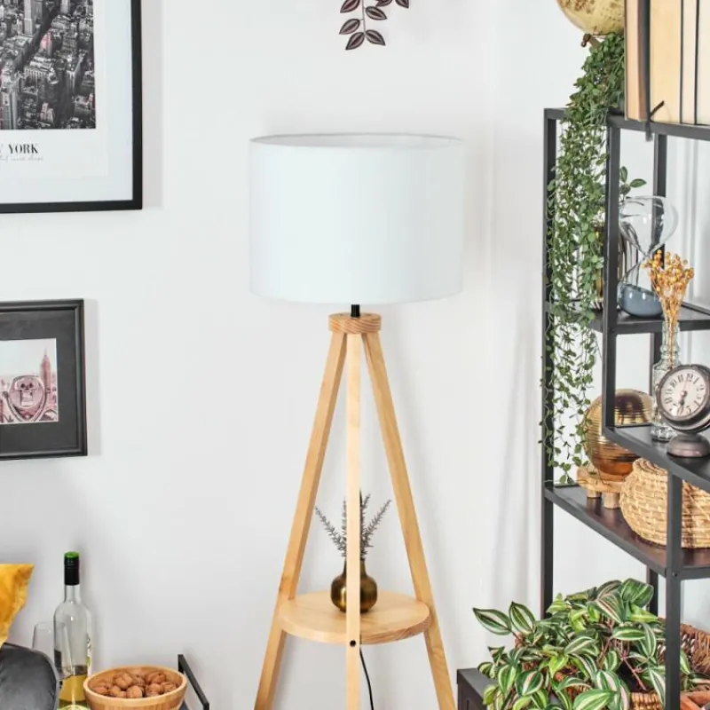 Lampes En Tissu-hofstein Bassagoda Lampadaire Écru, 1 lumière