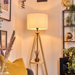 Lampes En Tissu-hofstein Bassagoda Lampadaire Écru, 1 lumière