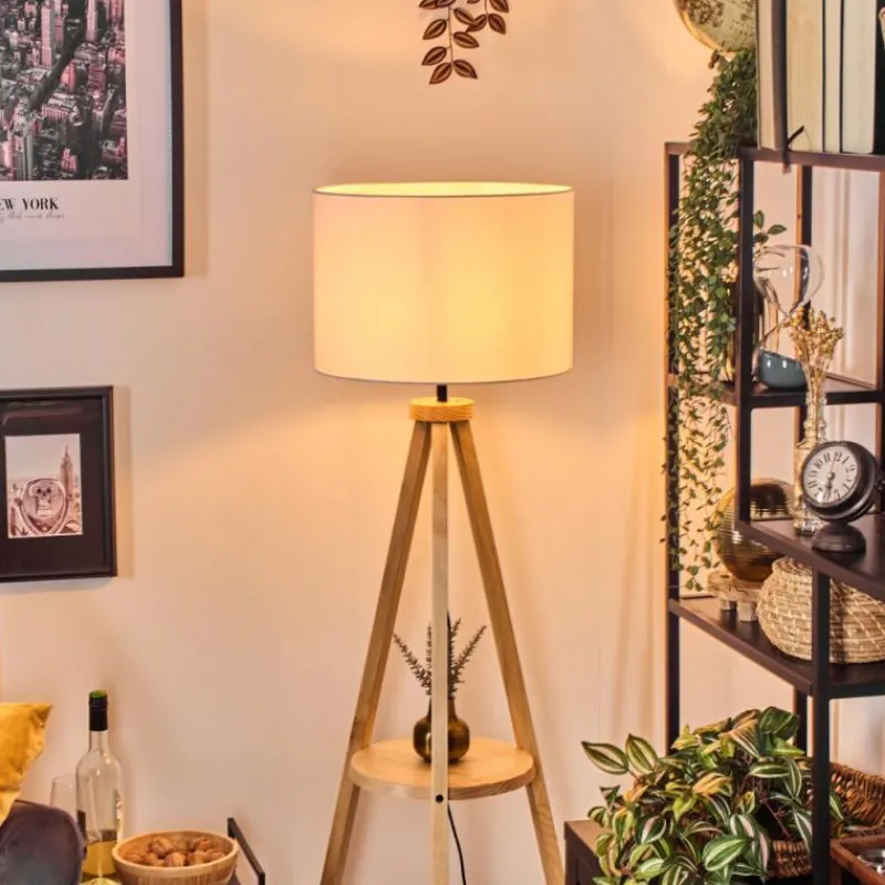 Lampes En Tissu-hofstein Bassagoda Lampadaire Écru, 1 lumière