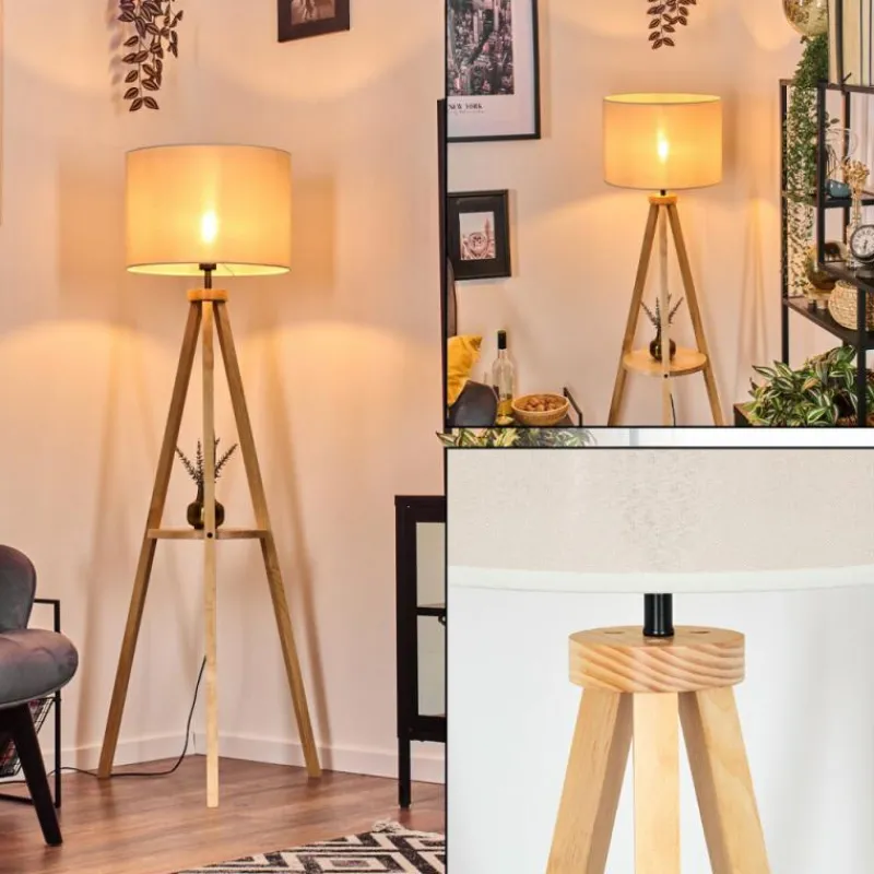 Lampes En Tissu-hofstein Bassagoda Lampadaire Écru, 1 lumière