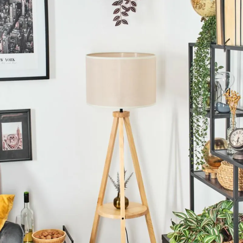 Lampes En Tissu-hofstein Bassagoda Lampadaire Écru, 1 lumière