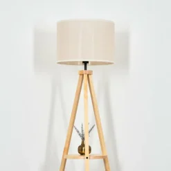 Lampes En Tissu-hofstein Bassagoda Lampadaire Écru, 1 lumière