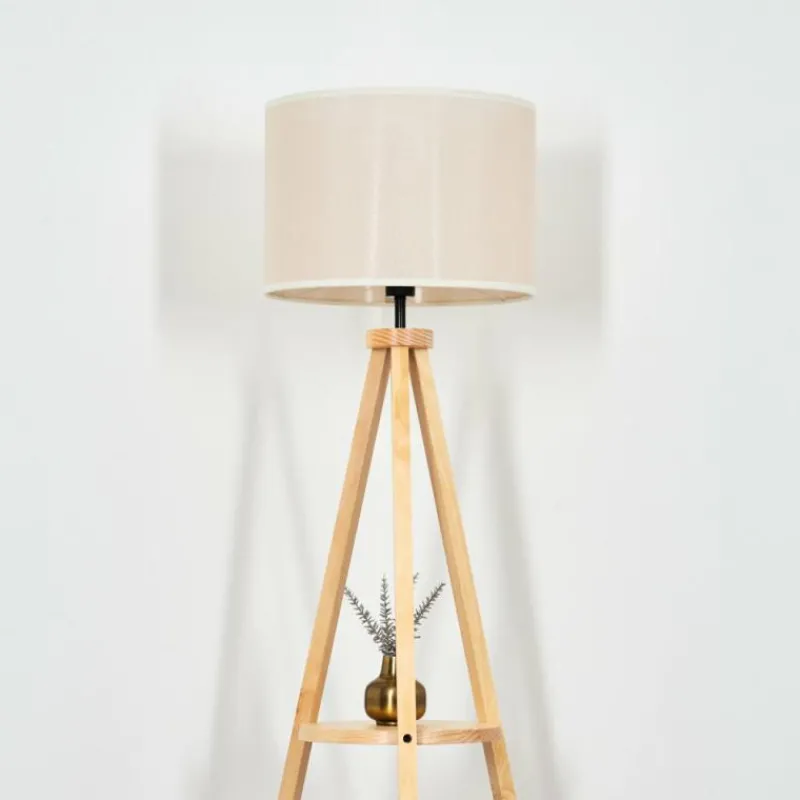 Lampes En Tissu-hofstein Bassagoda Lampadaire Écru, 1 lumière