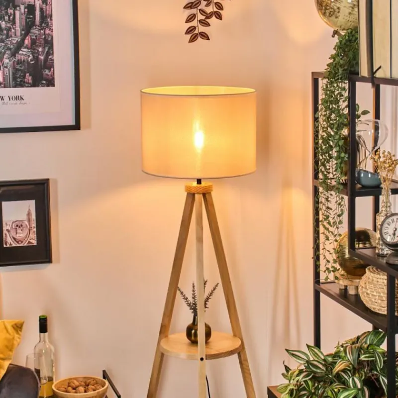 Lampes En Tissu-hofstein Bassagoda Lampadaire Écru, 1 lumière