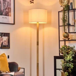 Lampes En Tissu-hofstein Bassagoda Lampadaire Écru, Noir, 1 lumière