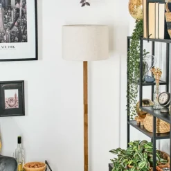 Lampes En Tissu-hofstein Bassagoda Lampadaire Écru, 1 lumière