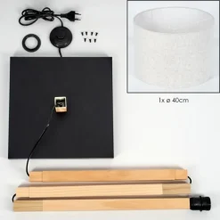 Lampes En Tissu-hofstein Bassagoda Lampadaire Écru, 1 lumière