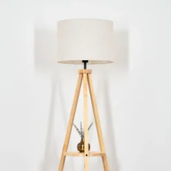 Lampes En Tissu-hofstein Bassagoda Lampadaire Écru, 1 lumière