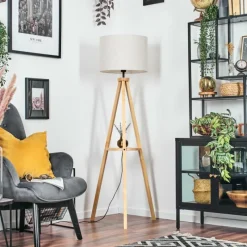 Lampes En Tissu-hofstein Bassagoda Lampadaire Écru, 1 lumière