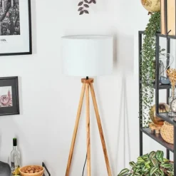 Lampes En Tissu-hofstein Bassagoda Lampadaire Écru, Noir, 1 lumière