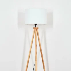 Lampes En Tissu-hofstein Bassagoda Lampadaire Écru, Noir, 1 lumière