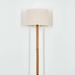 Lampes En Tissu-hofstein Bassagoda Lampadaire Écru, Noir, 1 lumière