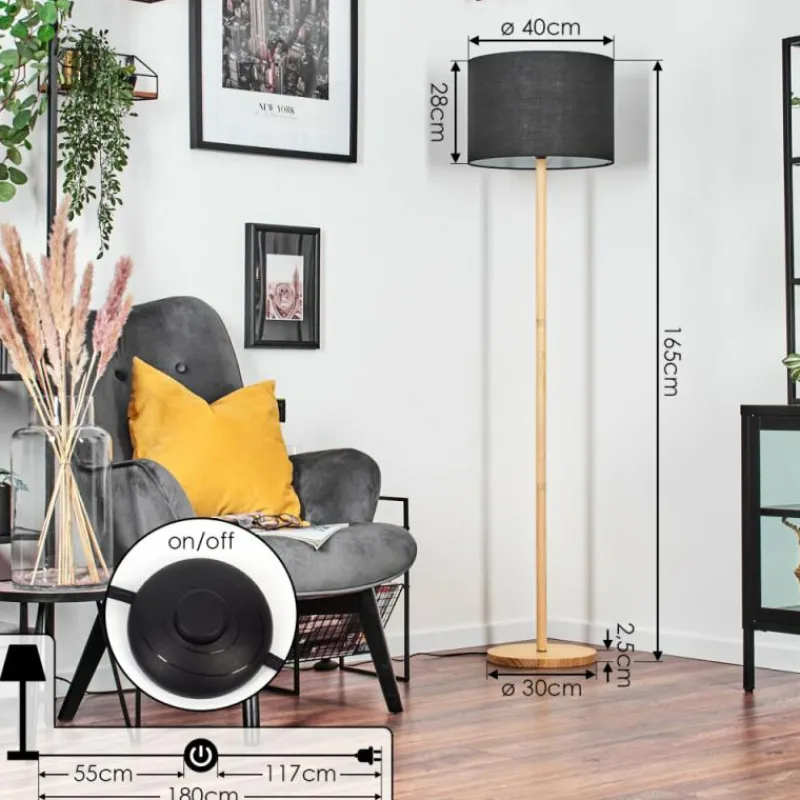 Lampes En Tissu-hofstein Bassagoda Lampadaire Écru, 1 lumière