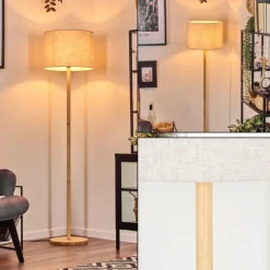 Lampes En Tissu-hofstein Bassagoda Lampadaire Écru, 1 lumière