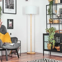 Lampes En Tissu-hofstein Bassagoda Lampadaire Écru, 1 lumière