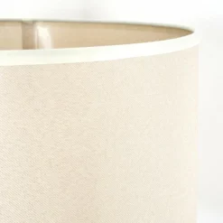 Lampes En Tissu-hofstein Bassagoda Lampadaire Écru, Noir, 1 lumière