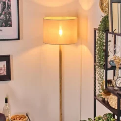 Lampes En Tissu-hofstein Bassagoda Lampadaire Écru, 1 lumière