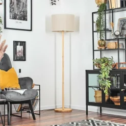 Lampes En Tissu-hofstein Bassagoda Lampadaire Écru, 1 lumière