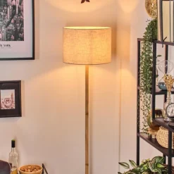 Lampes En Tissu-hofstein Bassagoda Lampadaire Écru, Noir, 1 lumière