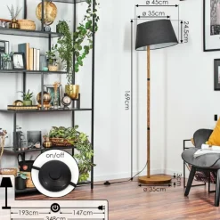 Lampes En Tissu-hofstein Bassagoda Lampadaire Écru, 1 lumière