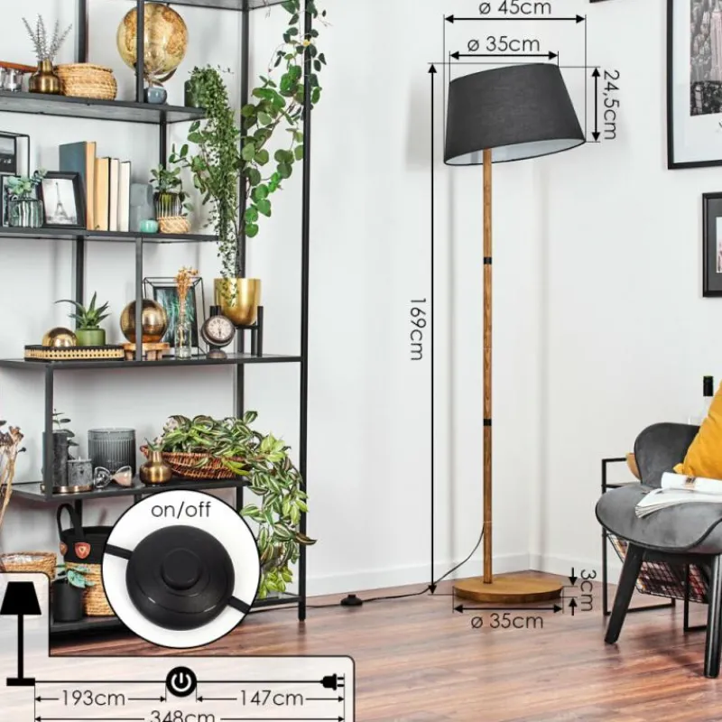 Lampes En Tissu-hofstein Bassagoda Lampadaire Écru, 1 lumière