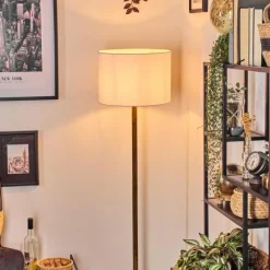 Lampes En Tissu-hofstein Bassagoda Lampadaire Écru, Noir, 1 lumière