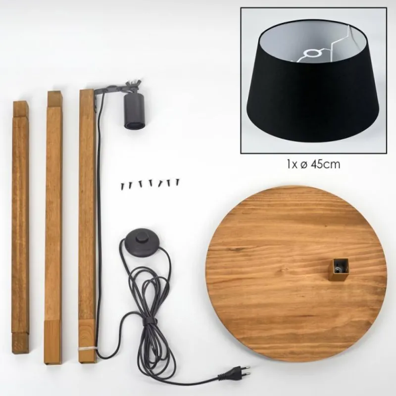 Lampes En Tissu-hofstein Bassagoda Lampadaire Écru, 1 lumière