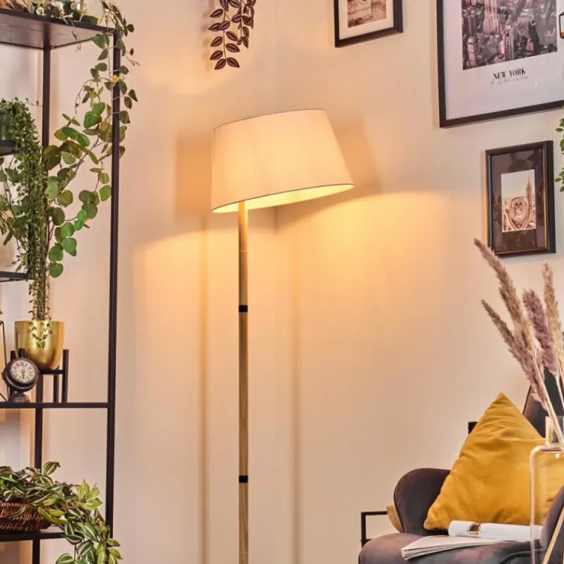 Lampes En Tissu-hofstein Bassagoda Lampadaire Écru, 1 lumière