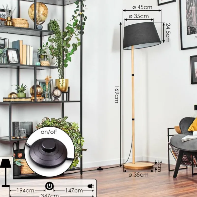 Lampes En Tissu-hofstein Bassagoda Lampadaire Écru, 1 lumière