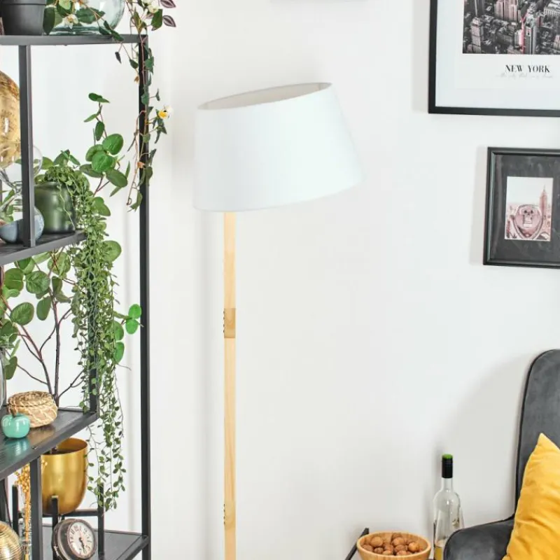 Lampes En Tissu-hofstein Bassagoda Lampadaire Écru, 1 lumière