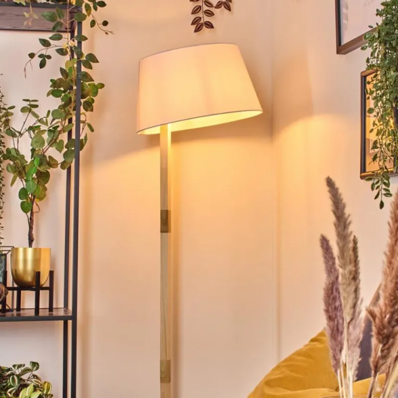 Lampes En Tissu-hofstein Bassagoda Lampadaire Écru, 1 lumière