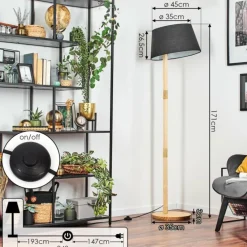 Lampes En Tissu-hofstein Bassagoda Lampadaire Écru, 1 lumière