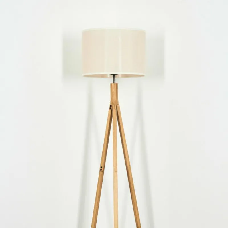 Lampes En Tissu-hofstein Bassagoda Lampadaire Écru, 1 lumière