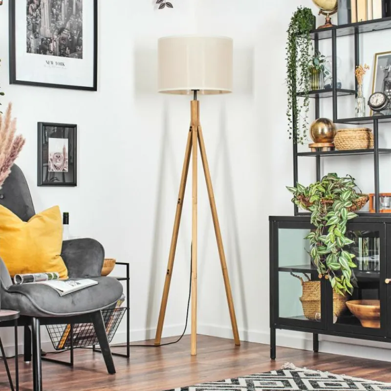 Lampes En Tissu-hofstein Bassagoda Lampadaire Écru, 1 lumière