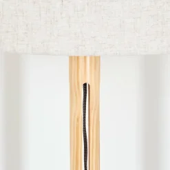 Lampes En Tissu-hofstein Bassagoda Lampadaire Écru, Noir, 1 lumière