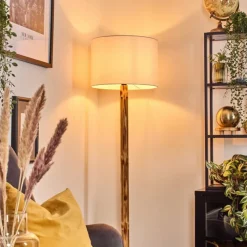 Lampes En Tissu-hofstein Bassagoda Lampadaire Écru, Noir, 1 lumière