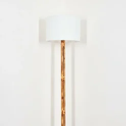 Lampes En Tissu-hofstein Bassagoda Lampadaire Écru, Noir, 1 lumière