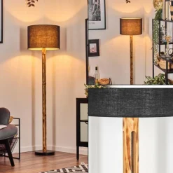 Lampes En Tissu-hofstein Bassagoda Lampadaire Écru, Noir, 1 lumière