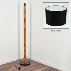 Lampes En Tissu-hofstein Bassagoda Lampadaire Écru, Noir, 1 lumière