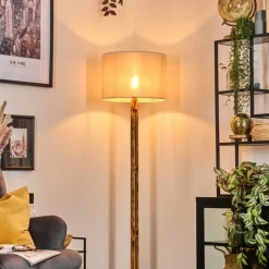 Lampes En Tissu-hofstein Bassagoda Lampadaire Écru, Noir, 1 lumière