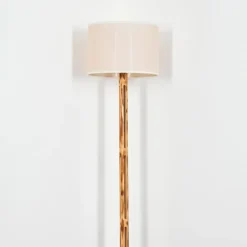 Lampes En Tissu-hofstein Bassagoda Lampadaire Écru, Noir, 1 lumière