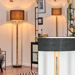 Lampes En Tissu-hofstein Bassagoda Lampadaire Écru, Noir, 1 lumière